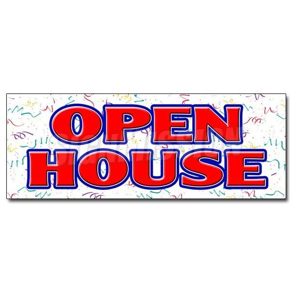 Signmission OPEN HOUSE DECAL sticker for sale broker apartment home house real estate, D-12 Open House D-12 Open House - main